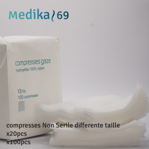 Compresses de gaze 5×5 / 7,5×7,5 / 10×10 / 20×20